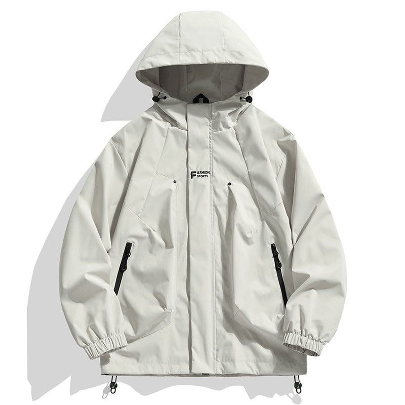 Waterproof sports jacket for men with adjustable hood Lune London
