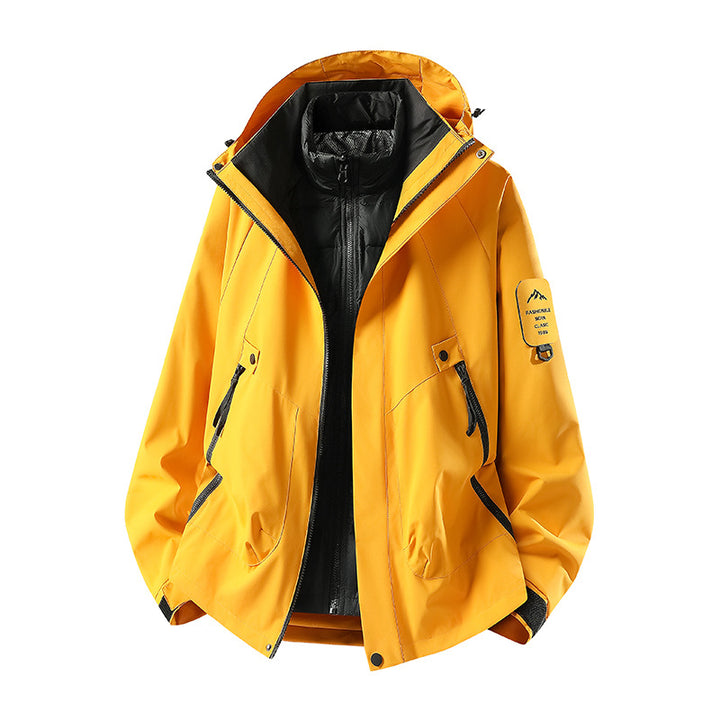Men's Two-in-One Weather Protection Jacket with Removable Padded Vest and Adjustable Hood Amarae
