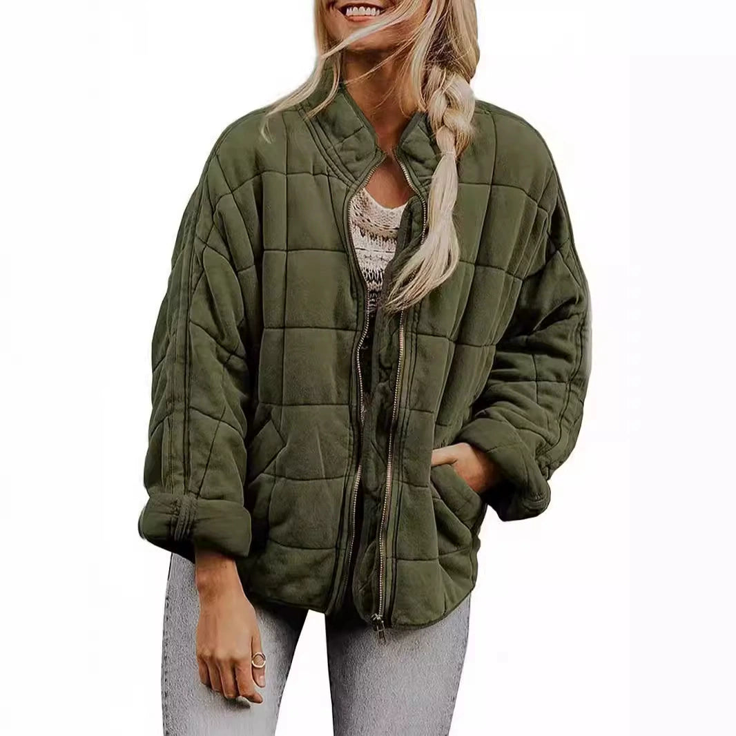 Ladies quilted bomber jacket Lune London