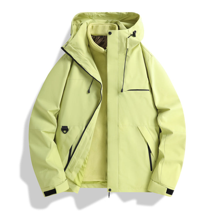 Men's Urban Softshell Jacket with sealed seams, adjustable hood, and minimalist pockets Amarae