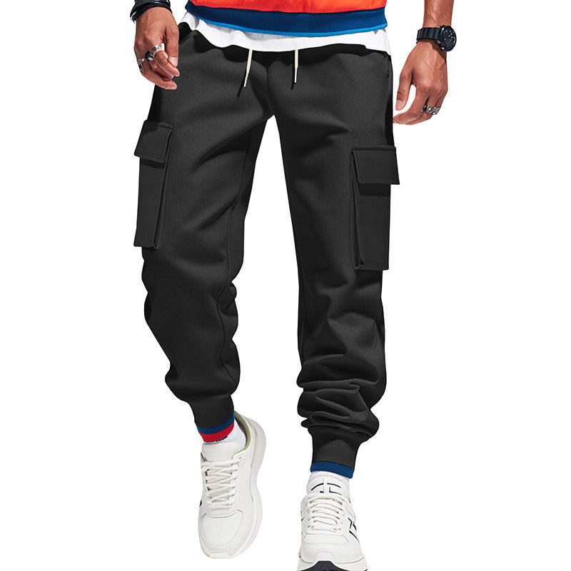 Men's cargo pants with elastic waist and practical side pockets Lune London