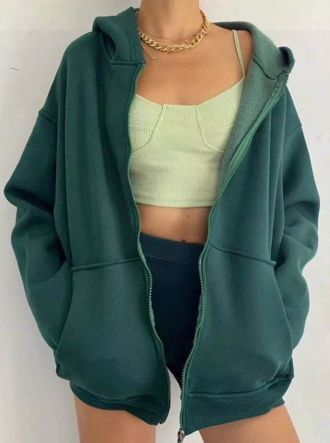 Women's hooded jacket with full zip and large pockets Lune London