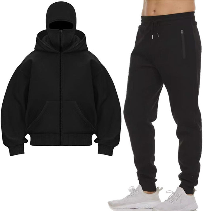 Women's hooded sweat jacket with practical continuous zipper placket and large pockets Lune London