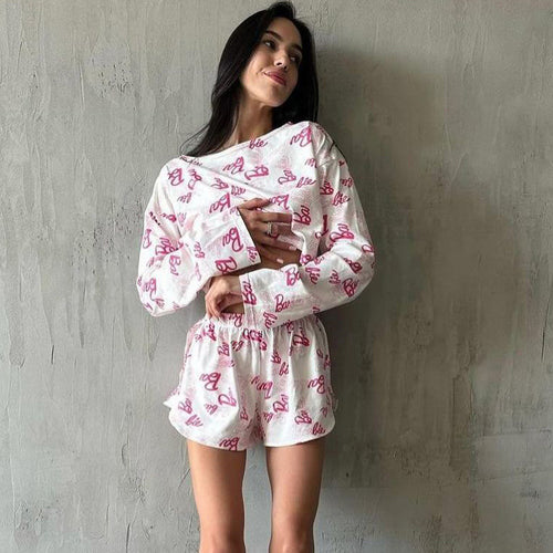 Women's leisure set with graphic print and relaxed fit Amarae