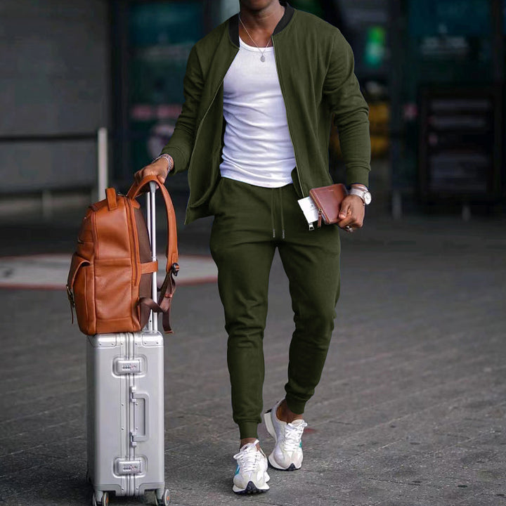 Men's sporty travel set with light jacket and jogger pants Lune London