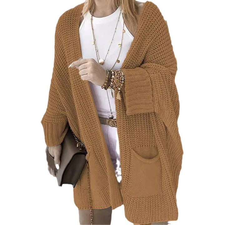 Ladies Large Knit Cardigan with practical pockets Lune London