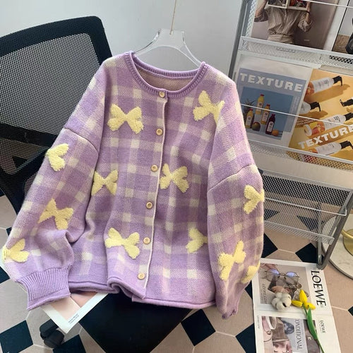 Cardigan surdimensionné pour femmes avec motif cœur Chic & Stil