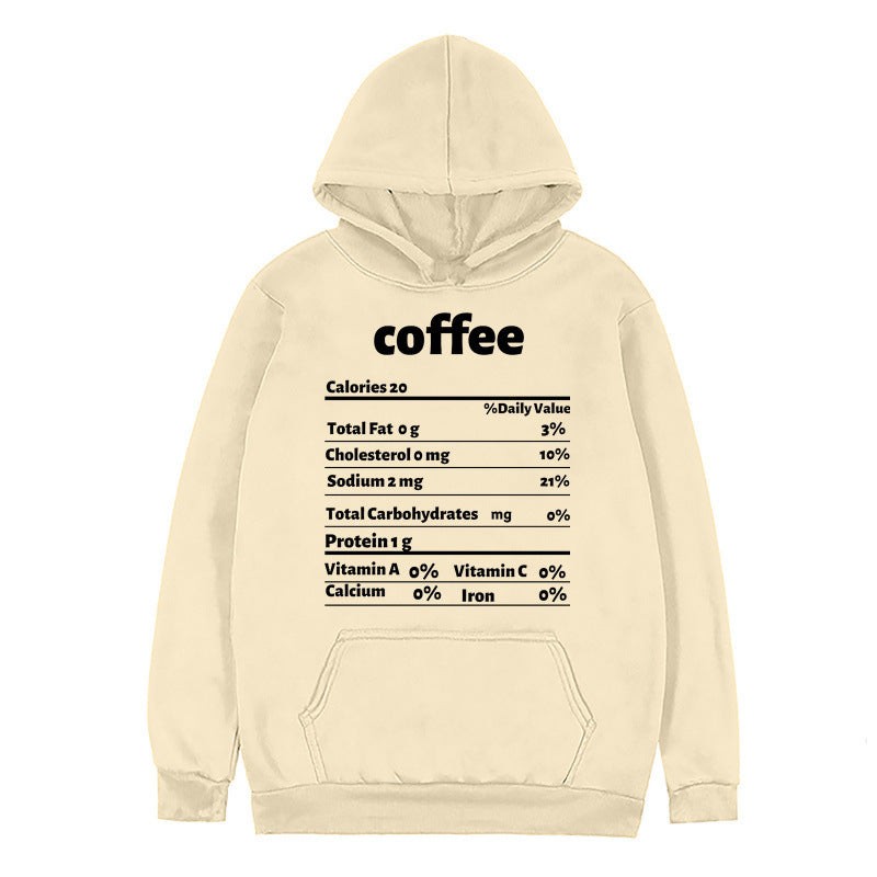 Women's hoodie with creative nutritional design Lune London