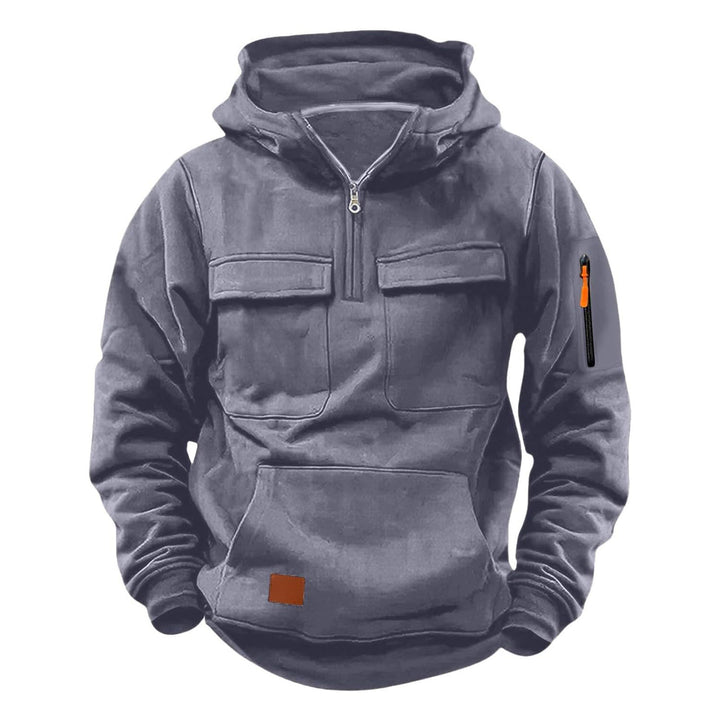 Functional hooded jacket for men with zipper and practical pockets Lune London