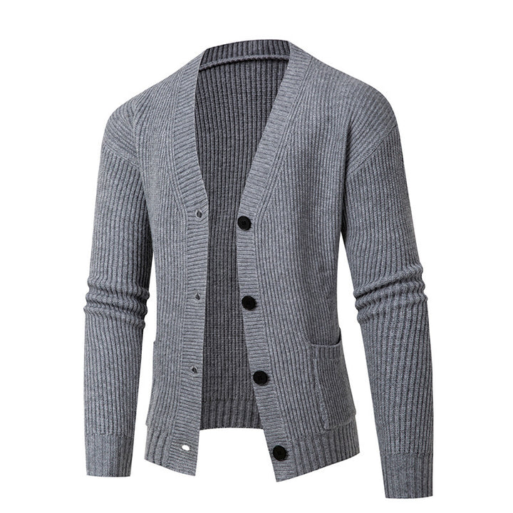 Striped knit jacket for women with a trendy cut and practical pockets Lune London