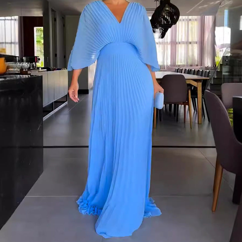 Lune London | Vibrant Pleated Maxi Dress