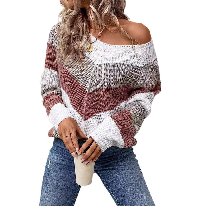 Casual knit sweater for women with herringbone pattern Lune London