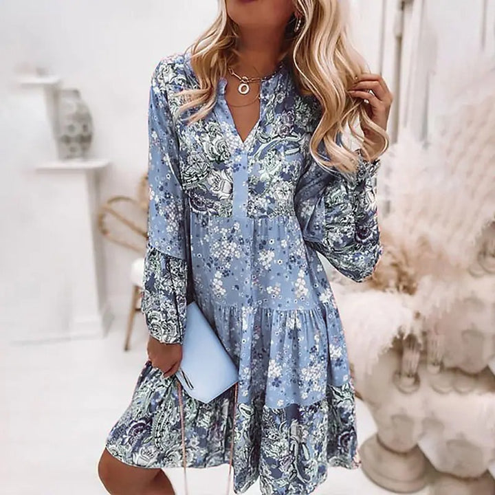 Lune London Women's Bohemian Floral Tiered Dress