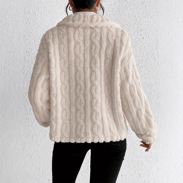 Ladies quilted plush with high collar Lune London
