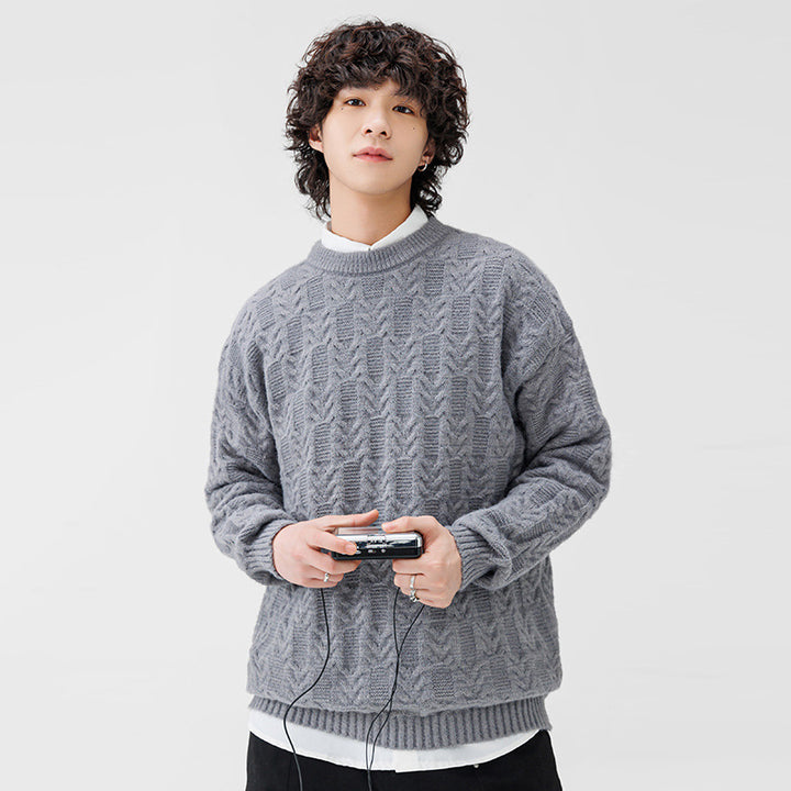 Chunky knit sweater for men with classic pattern Lune London