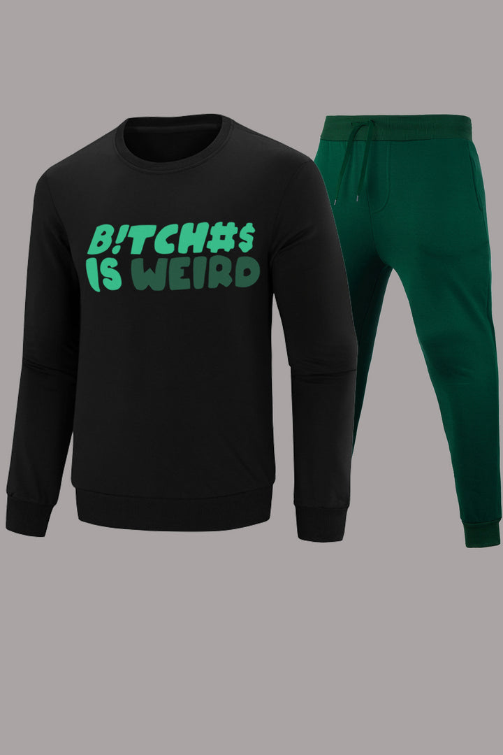 Casual sweatshirt and jogger pants set for women with a catchy statement Lune London