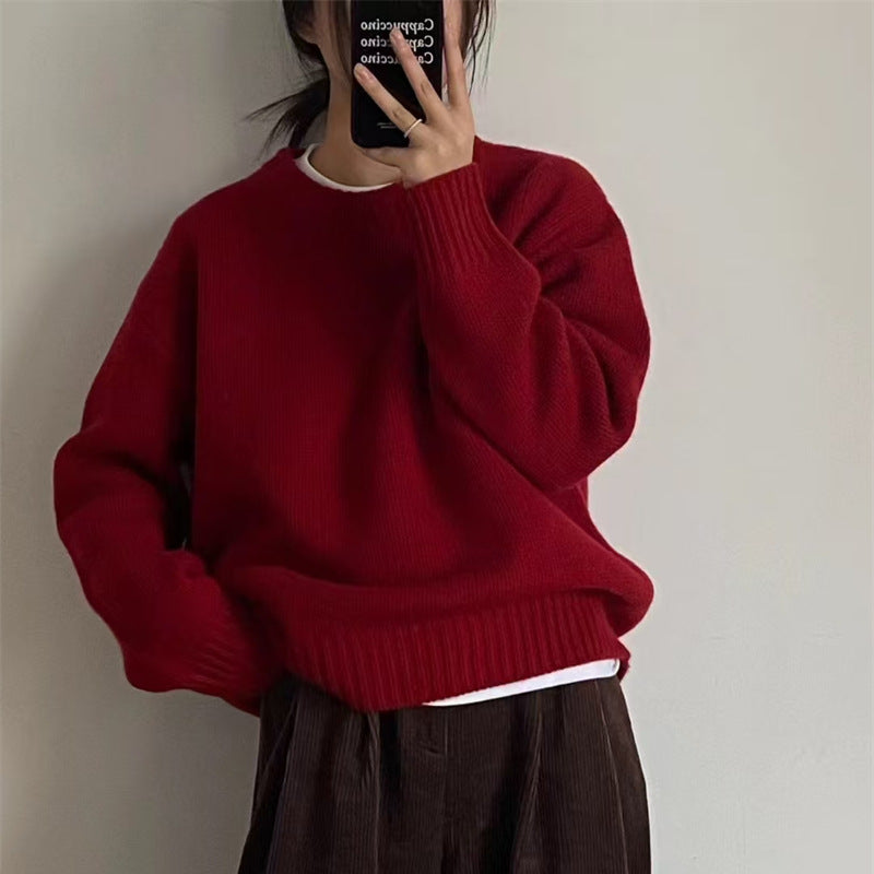 Pull en tricot épais décontracté pour femme avec coupe oversize et manches douces Chic & Stil