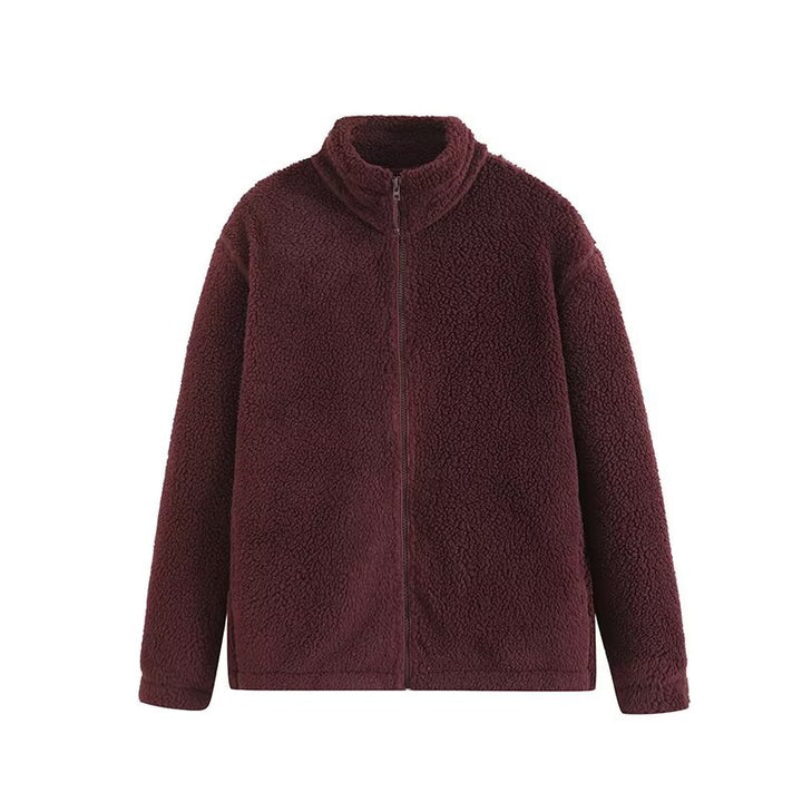 Veste en polaire pour femmes avec col haut et poches zippées pratiques Chic & Stil