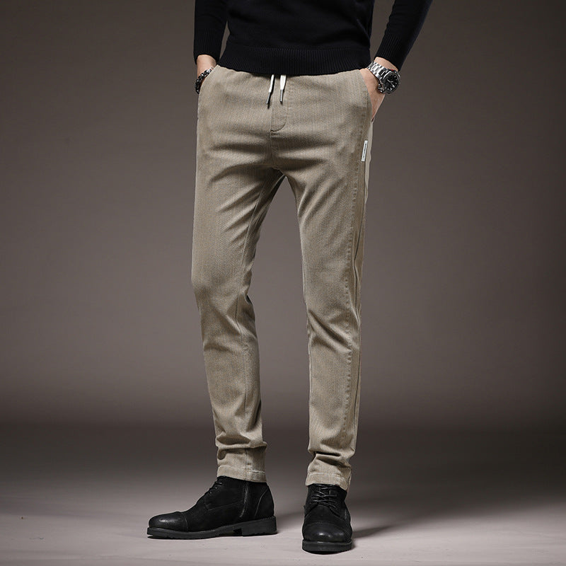 Comfortable chino pants for men with elastic waistband Lune London