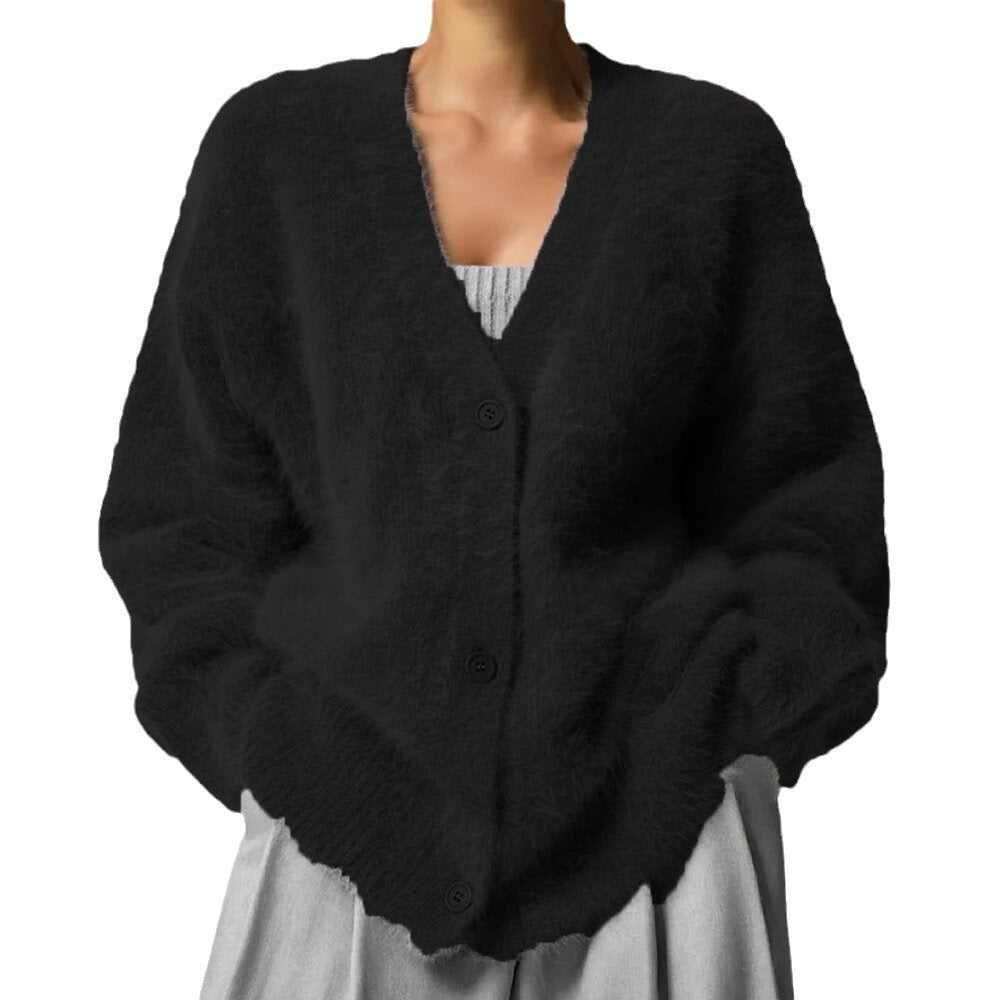 Women's cozy cardigan with button closure and loose fit Lune London