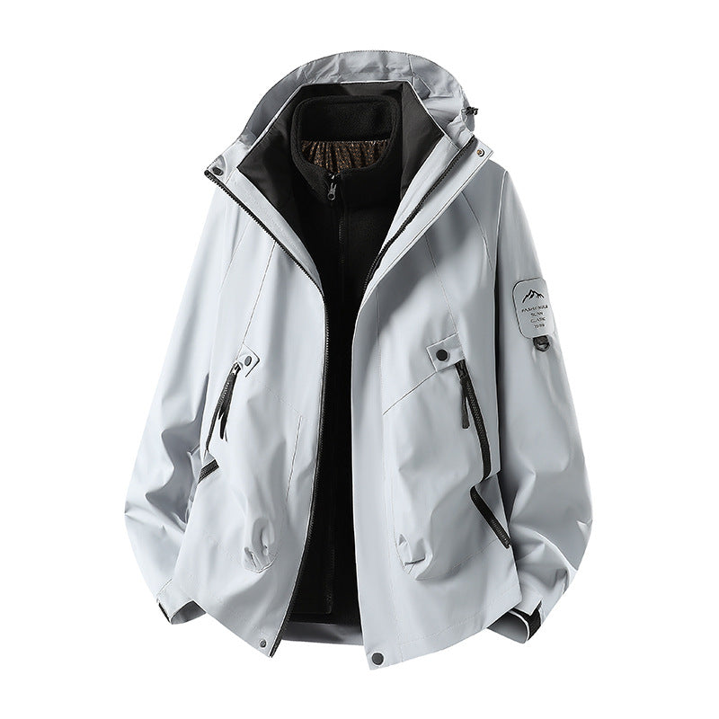 Men's Two-in-One Weather Protection Jacket with Removable Padded Vest and Adjustable Hood Amarae