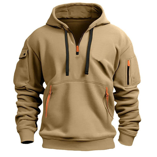 Functional sweater for men with versatile zip pockets Amarae