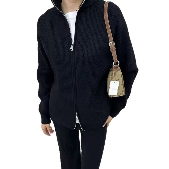 Costume tricoté pour femmes avec fermeture éclair et coupe ample Chic & Stil