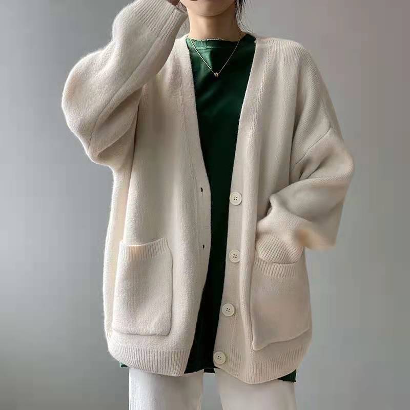 Cardigan en tricot surdimensionné pour femmes avec poches Chic & Stil