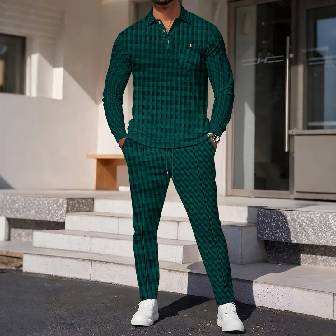 Elegant leisure suit for men with structured top and comfortable pants Lune London
