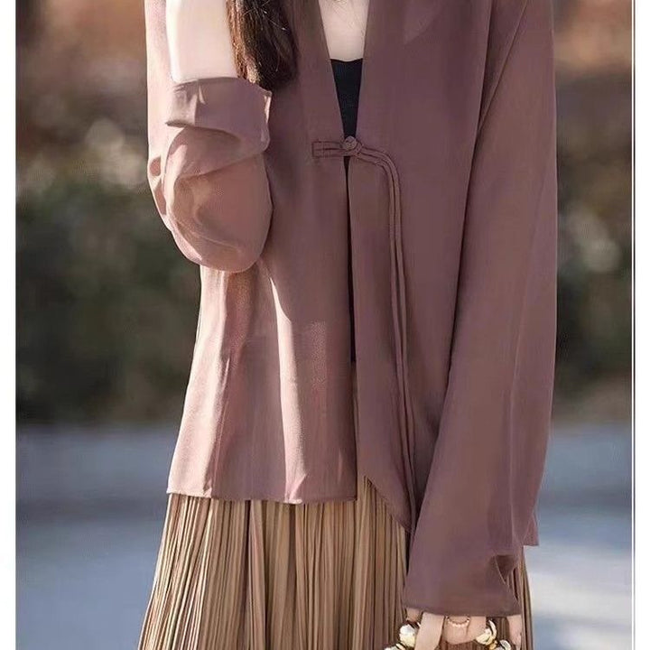 Blouse transparente pour femme avec ceinture à nouer romantique Chic & Stil