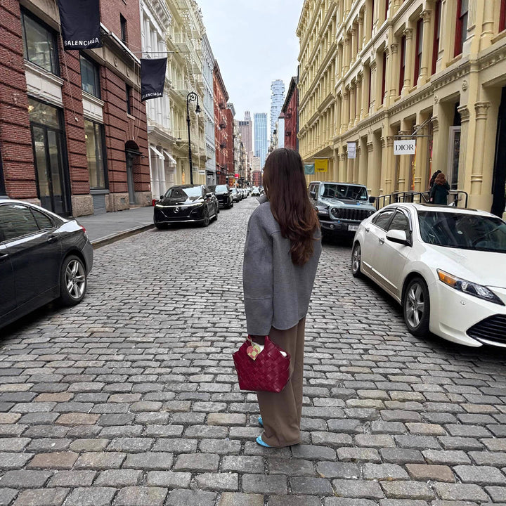 Oversized wool coat for women with an original cut and practical pockets Lune London