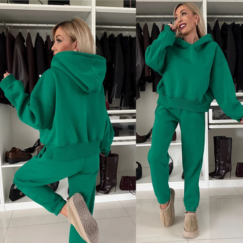Ladies Hooded Sports Tracksuit Top with Jogging Pants Amarae