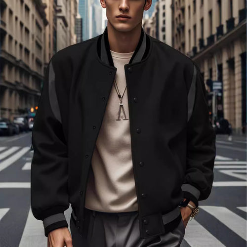 Sporty bomber jacket for men with modern contrasts and breathable materials Amarae