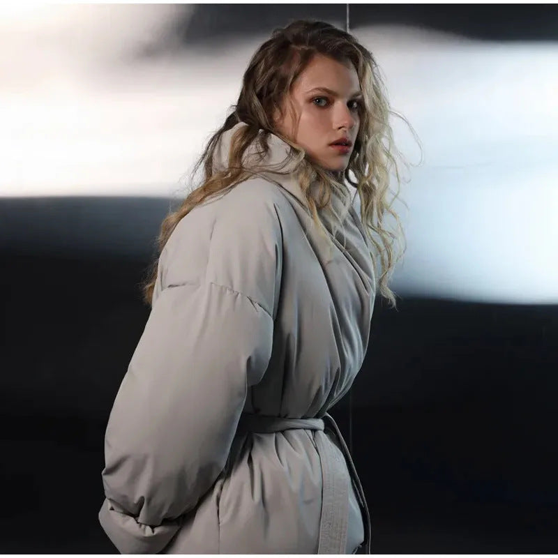 Veste doublée femme avec lien à la taille Chic & Stil
