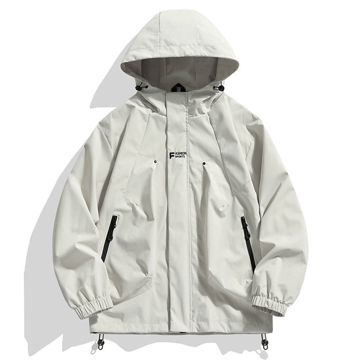 Waterproof sports jacket for men with adjustable hood Lune London