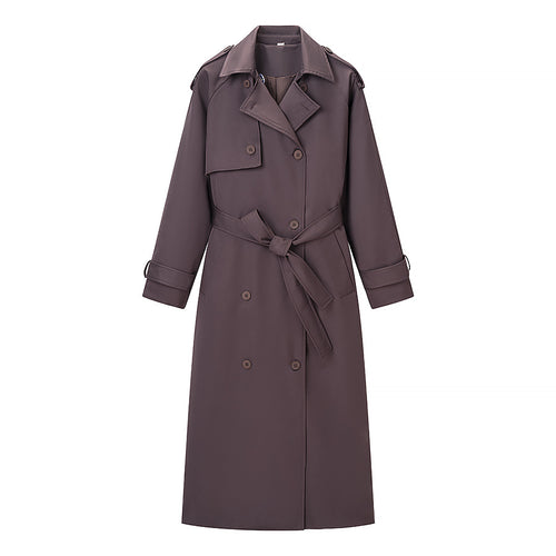 Manteau trench élégant pour femmes avec ceinture ajustable et revers à la mode Chic & Stil