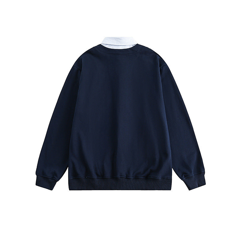 Men's oversized knit cardigan in sweatshirt style with V-neck and button placket Amarae