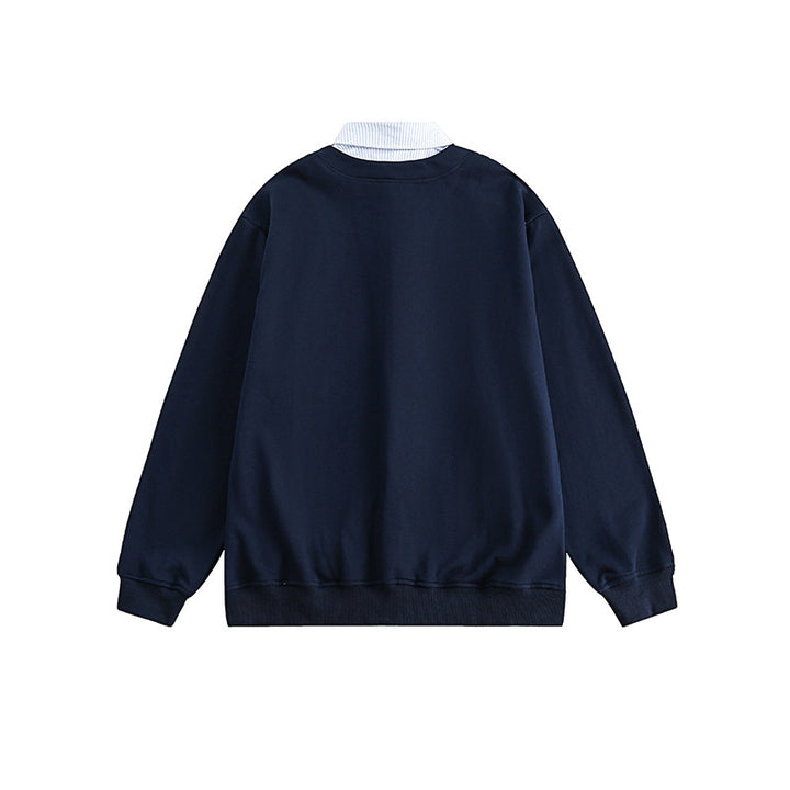 Men's oversized knit cardigan in sweatshirt style with V-neck and button placket Amarae