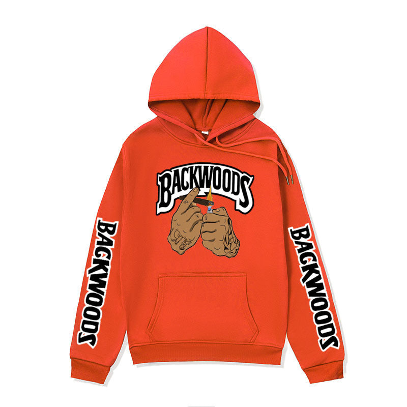 Women’s hooded sweater with creative graphic design and side kangaroo pockets Lune London