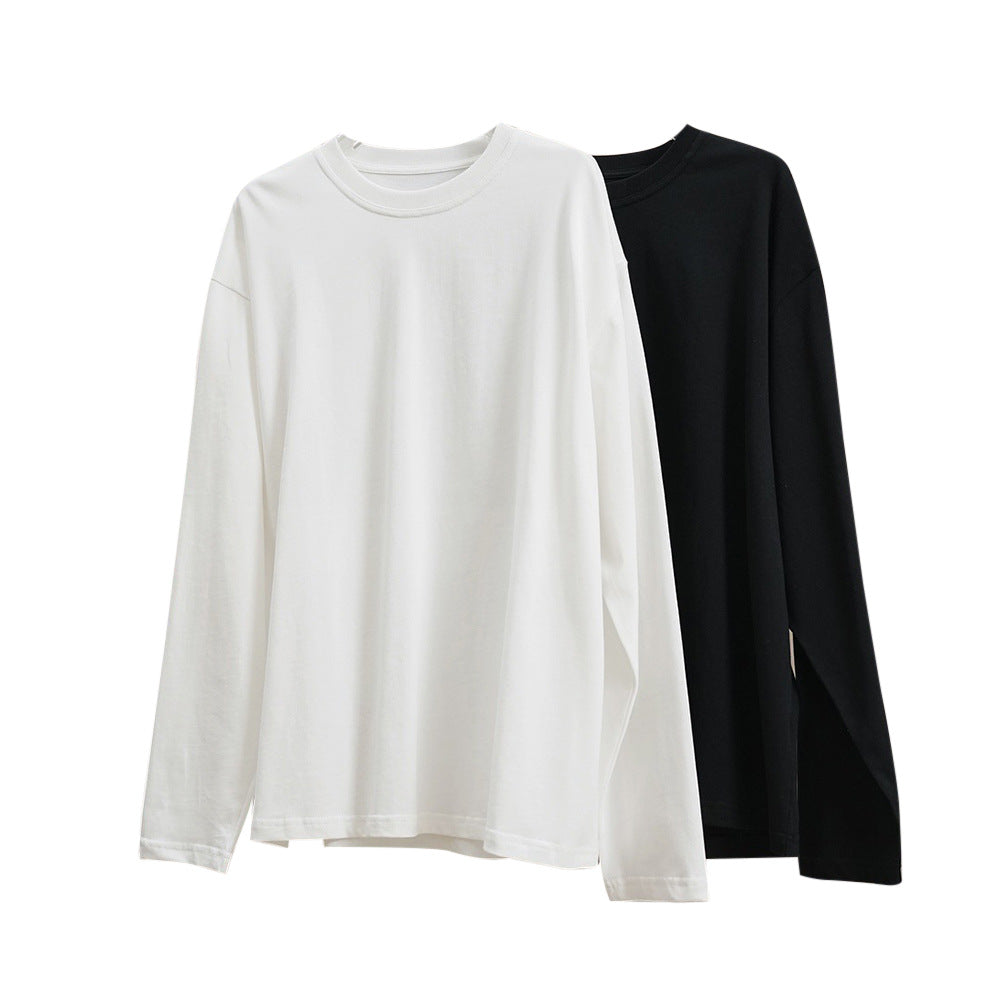 Women Loose Long Sleeve in Oversized Style made of Cotton Jersey with Extended Hem Amarae