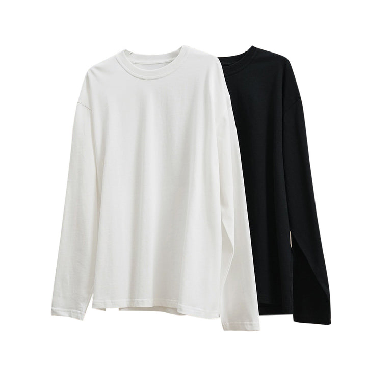 Women Loose Long Sleeve in Oversized Style made of Cotton Jersey with Extended Hem Amarae