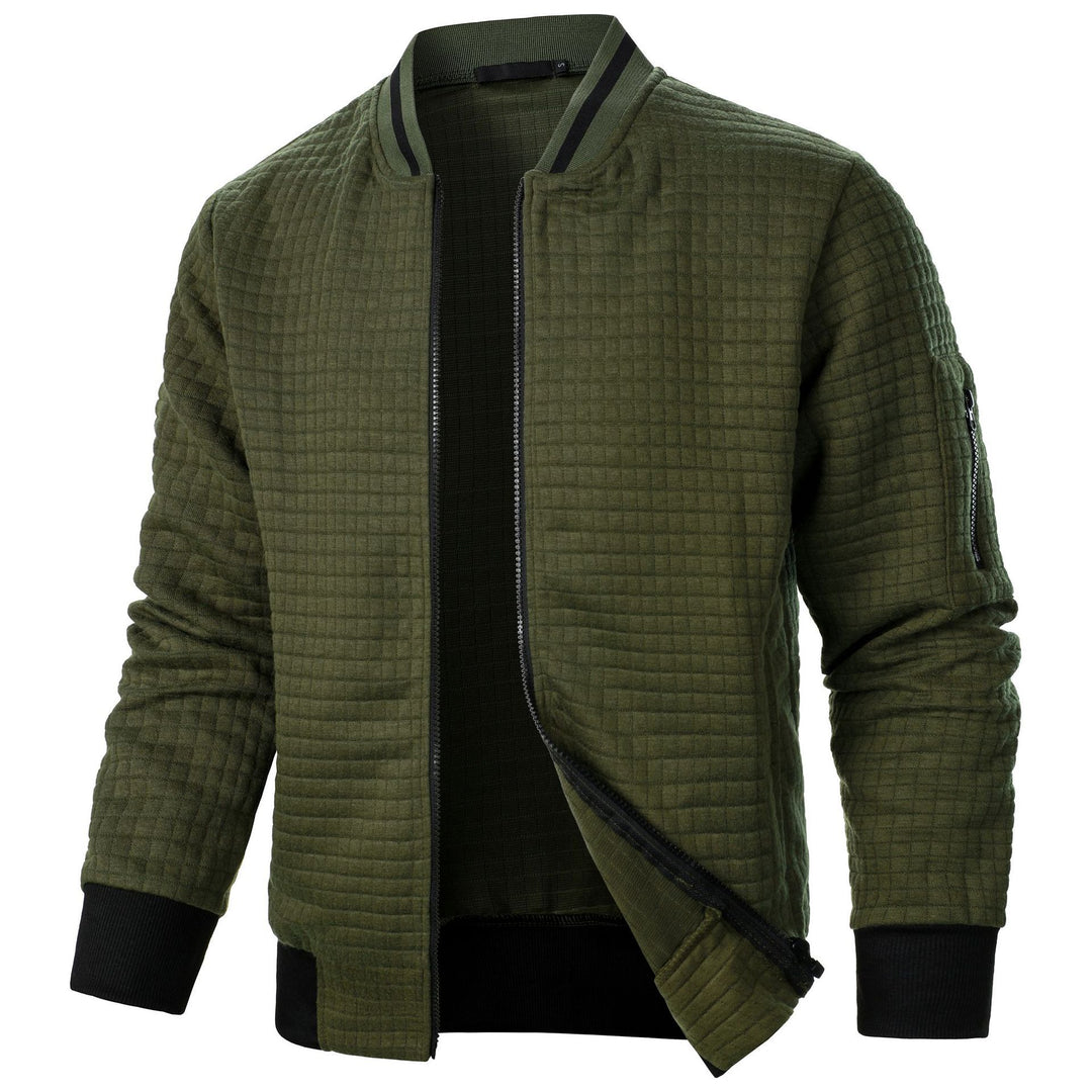Quilted bomber jacket for men with functional zip pockets Lune London