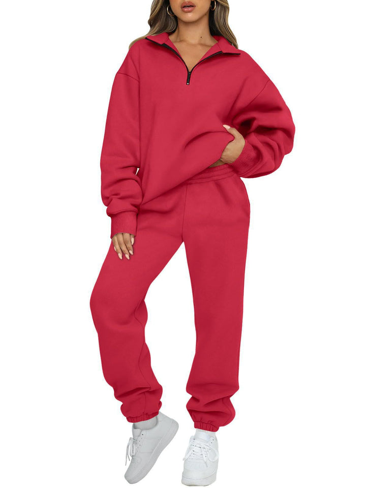 Lune London women's sporty zip sweater and jogger pants set