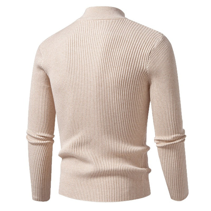 Elegant turtleneck sweater for men in fine ribbed knit Lune London