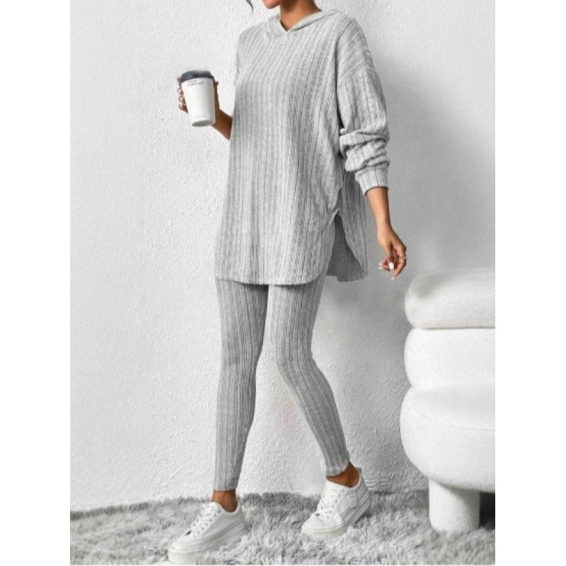 Women's Comfortable Lounge Set with Hood and Slim Pants Lune London