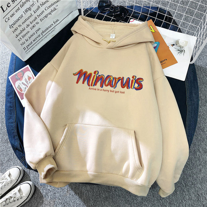 Women's hoodie with colorful lettering Chic & Stil