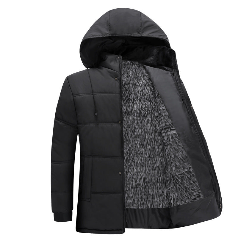 Men's winter jacket quilted with soft lining and adjustable hood Lune London