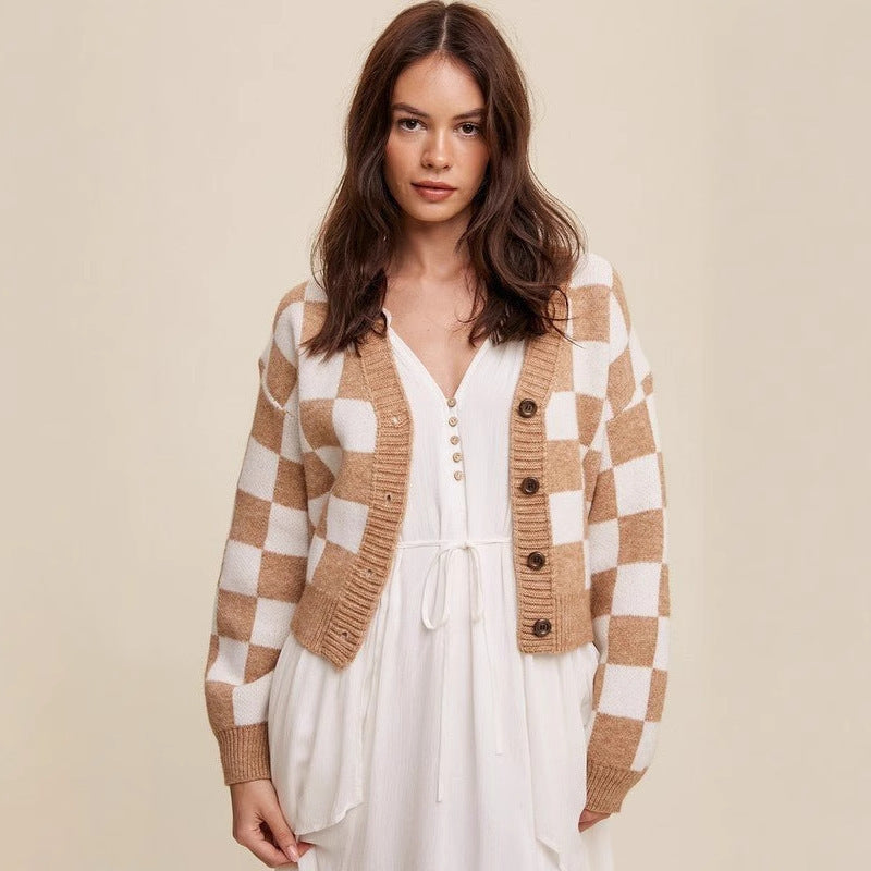 Ladies Chic and Stylish Checked Vest