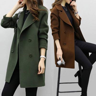 Amarae | Women's Elegant Wool Coat with Double Button Placket