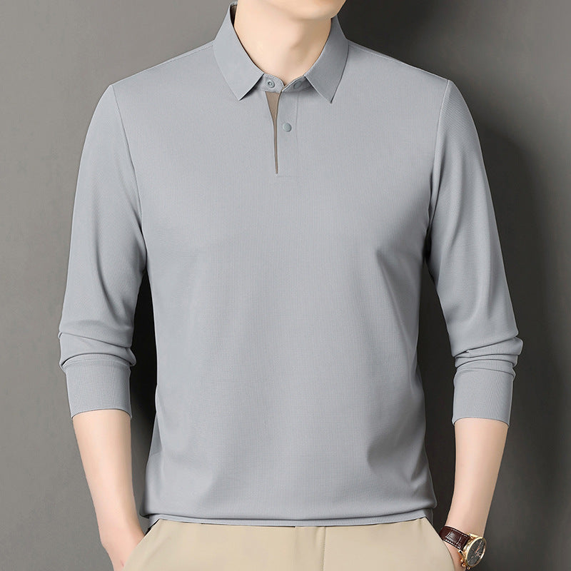 Men's 3/4 Sleeve Polo in Breathable Functional Fabric Lune London